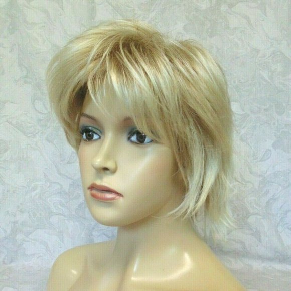 NEW Short Light  Blonde Stylish Flip Up Wig main image 4